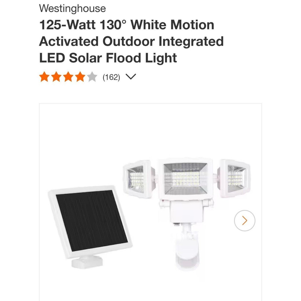 Westinghouse 2000 Lumen Triple Head Motion Activated Solar Security Light